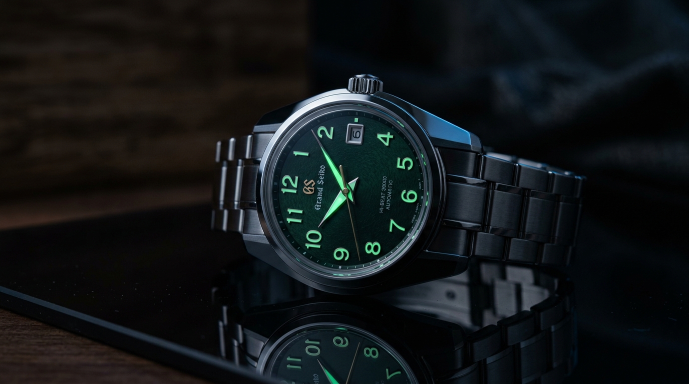 luxury mechanical watch detail