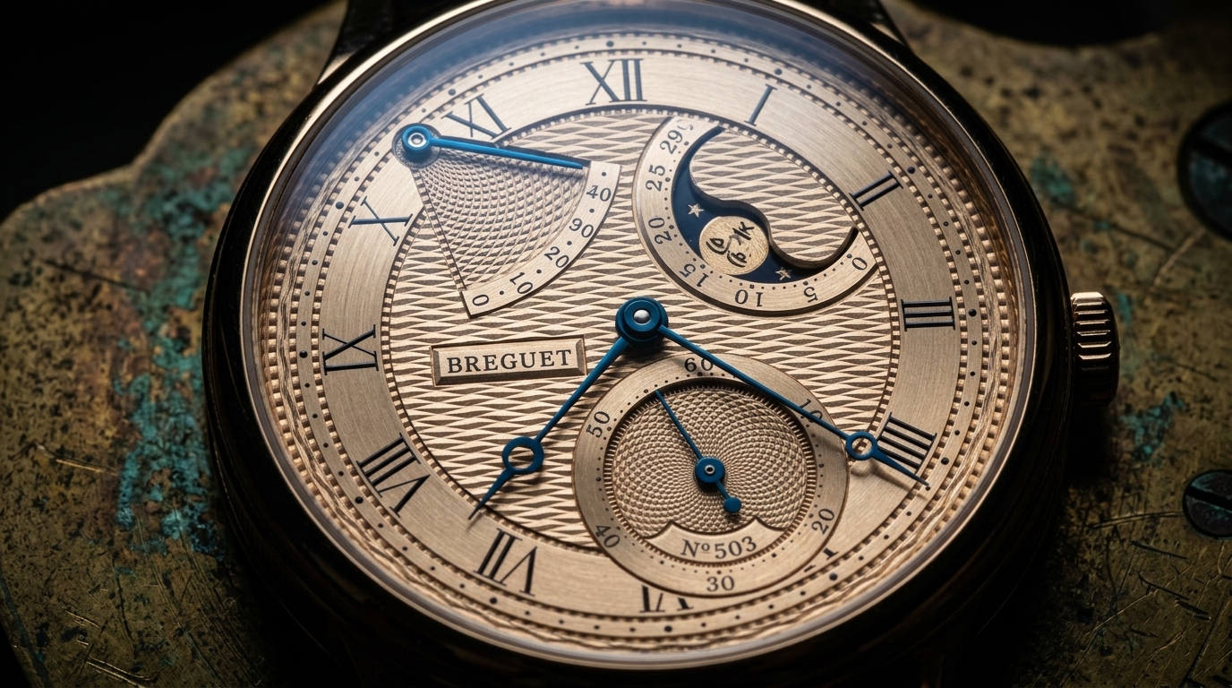 luxury mechanical watch detail
