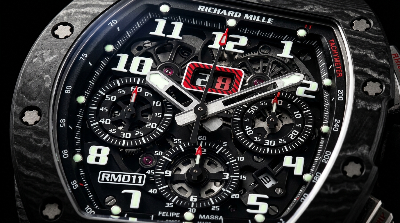 luxury mechanical watch detail