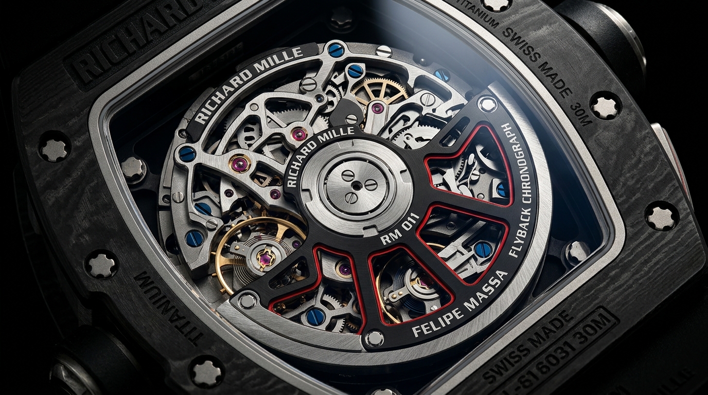 luxury mechanical watch detail