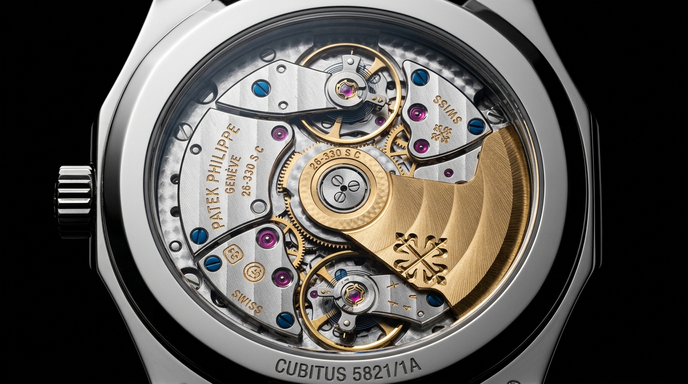 luxury mechanical watch detail