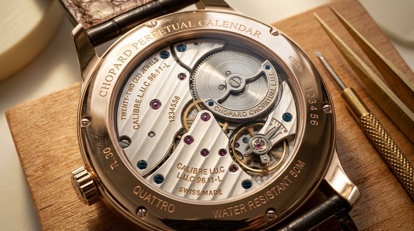 luxury mechanical watch detail
