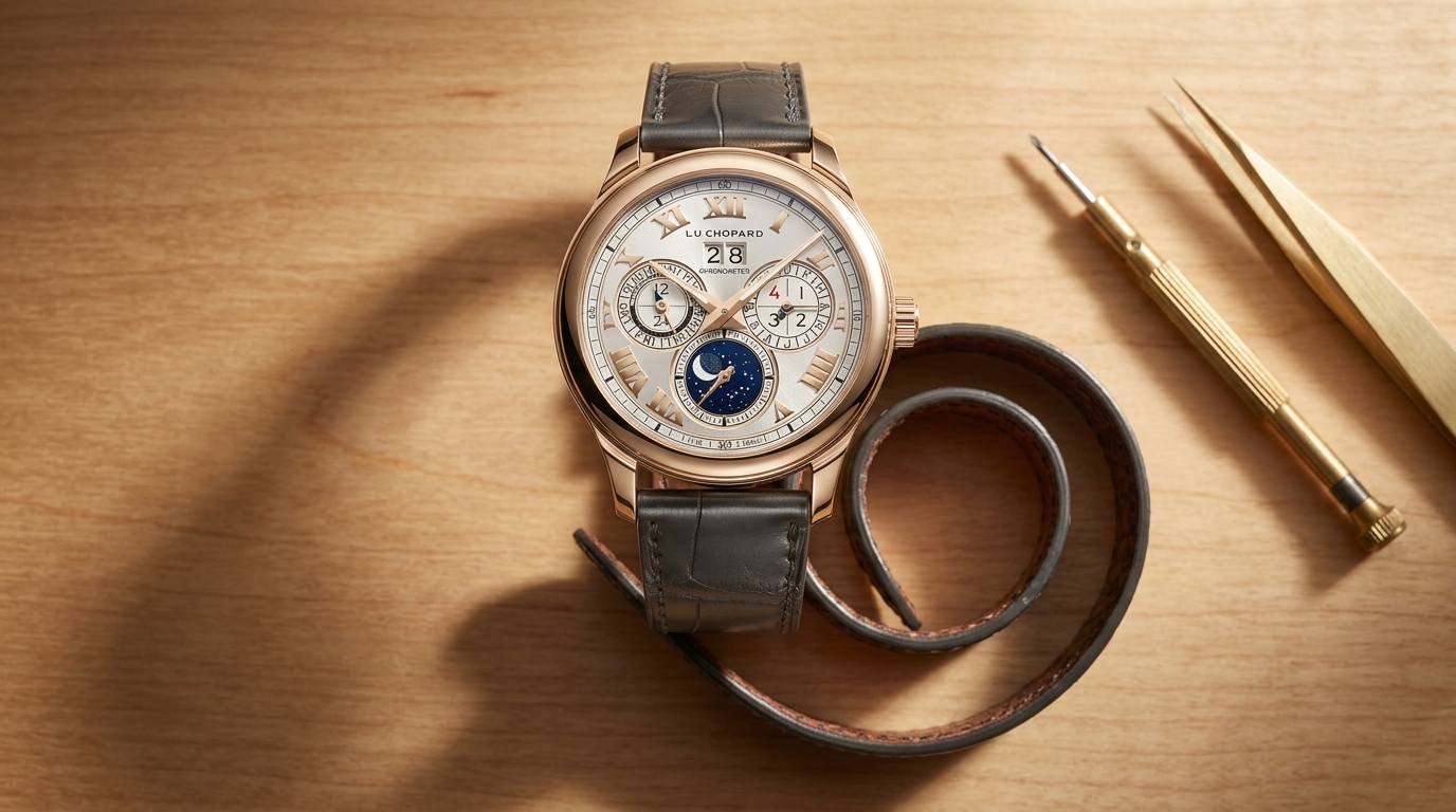 luxury mechanical watch detail