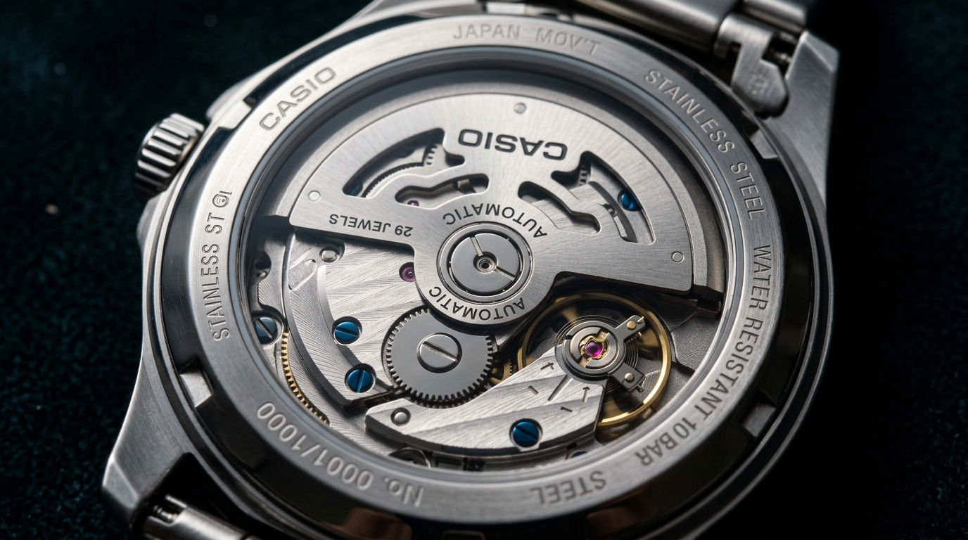 luxury mechanical watch detail