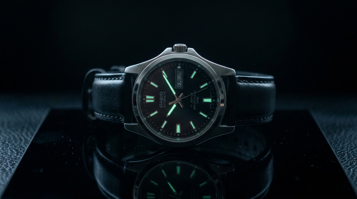 luxury mechanical watch detail