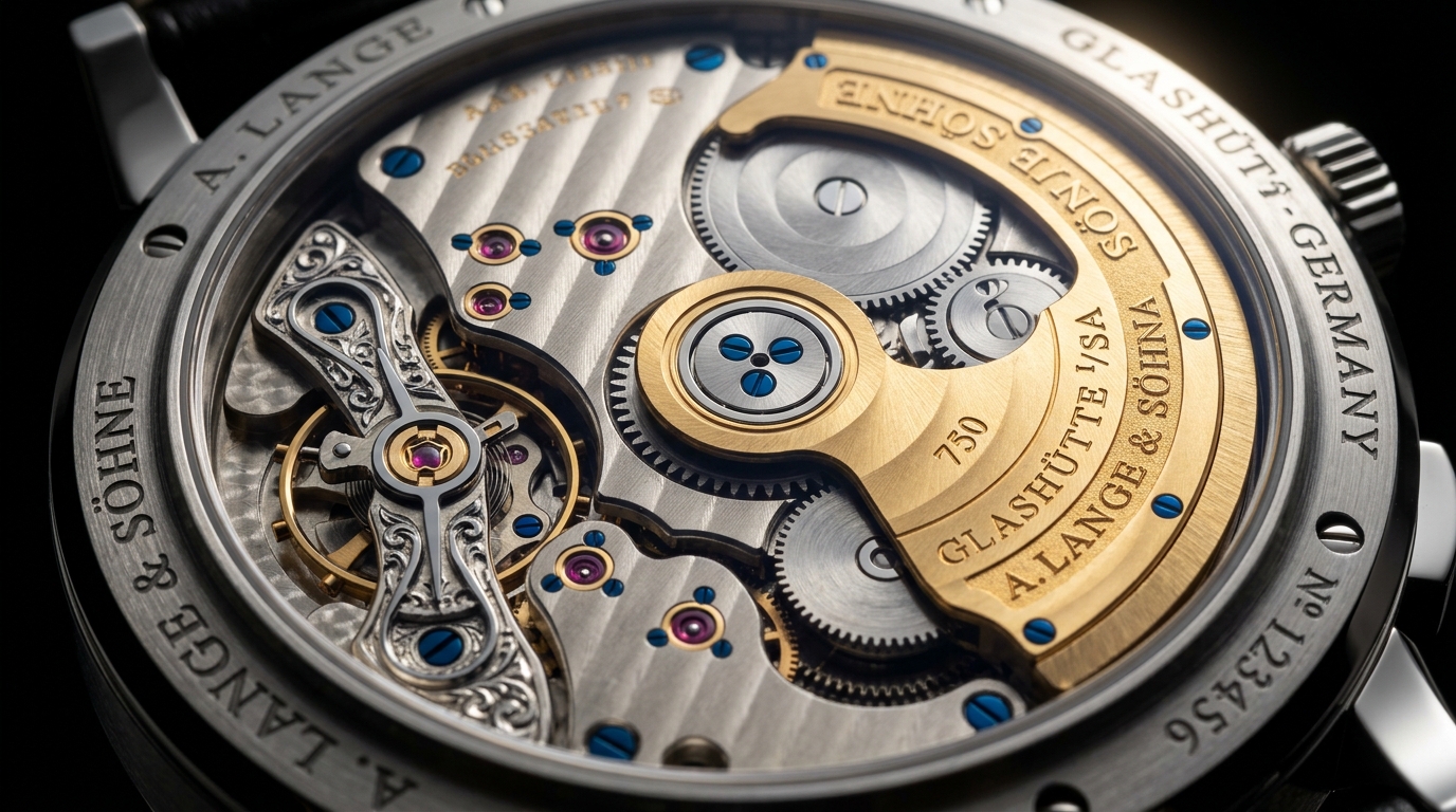 luxury mechanical watch detail