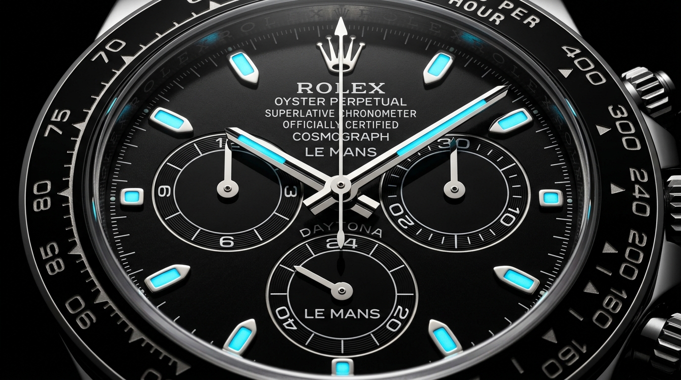 luxury mechanical watch detail
