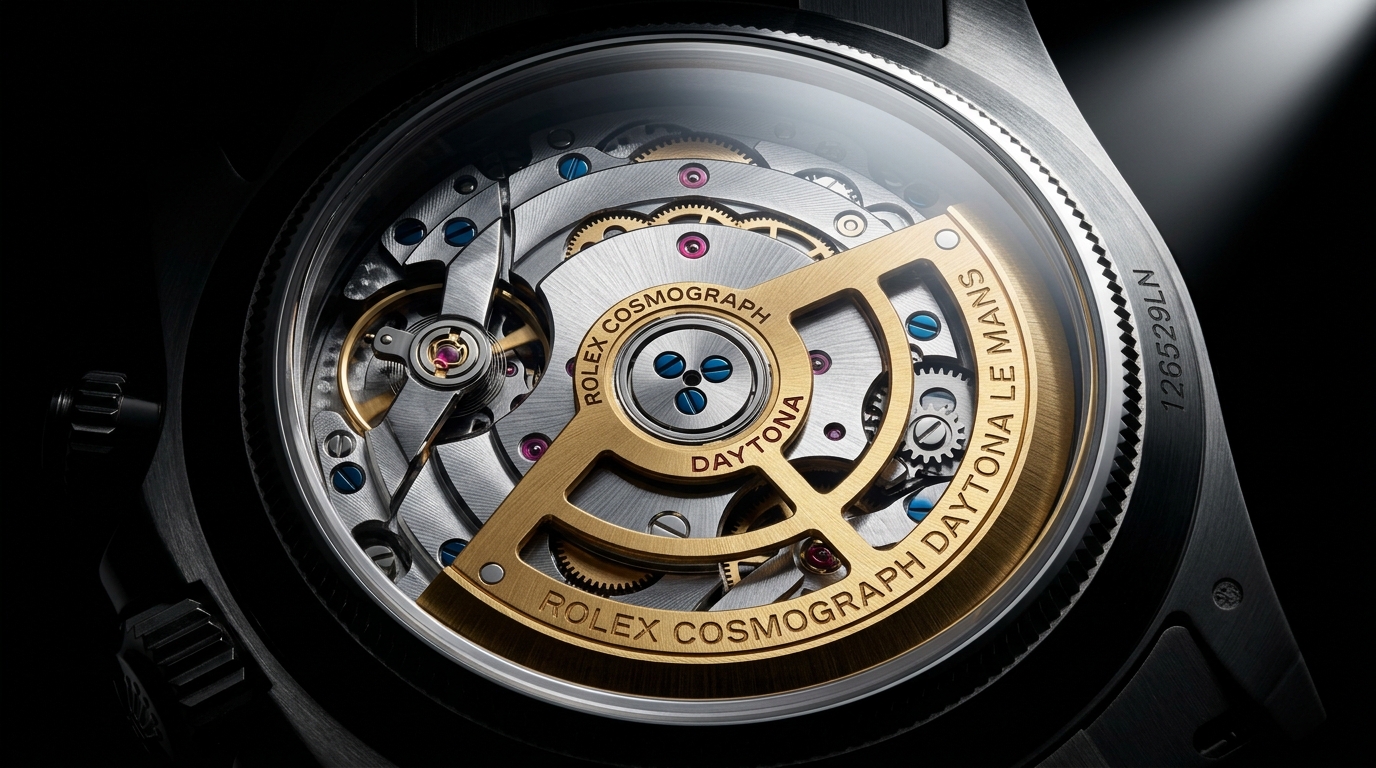 luxury mechanical watch detail