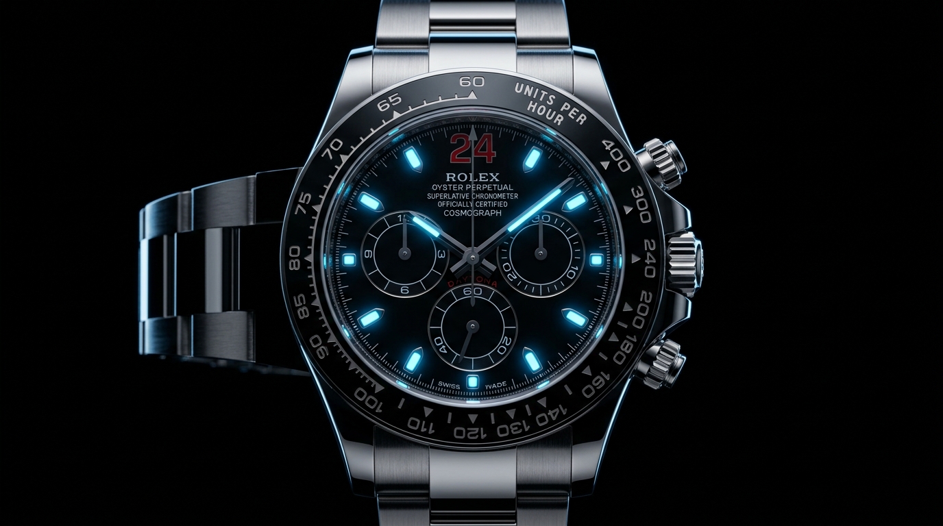 luxury mechanical watch detail