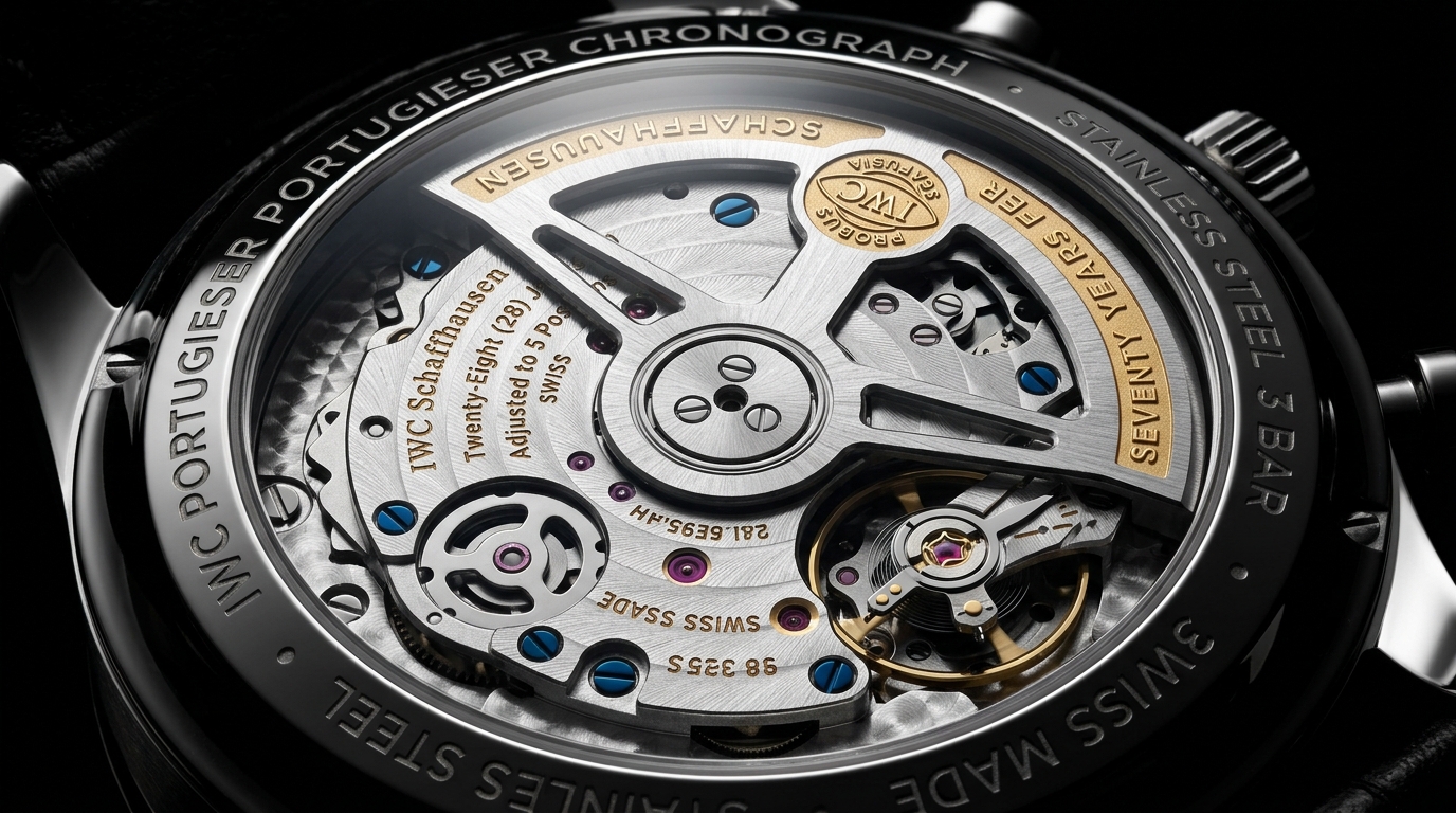 luxury mechanical watch detail