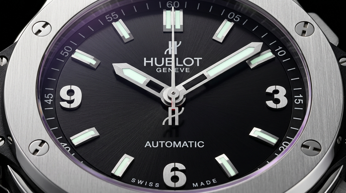 luxury mechanical watch detail