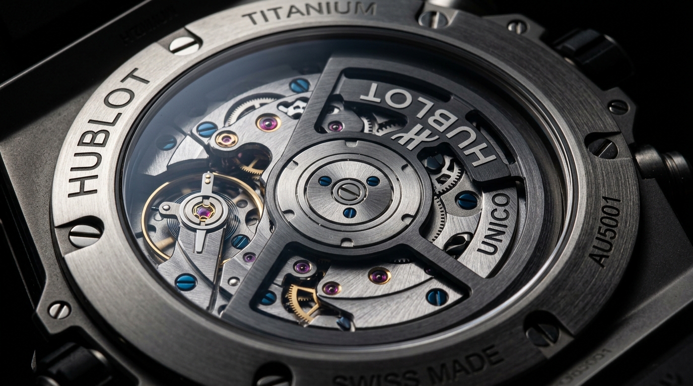 luxury mechanical watch detail