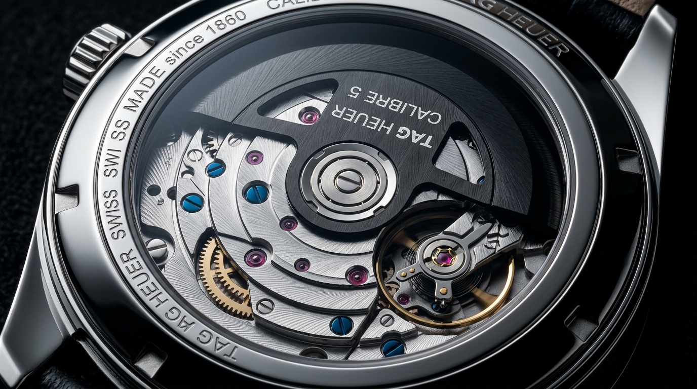 luxury mechanical watch detail