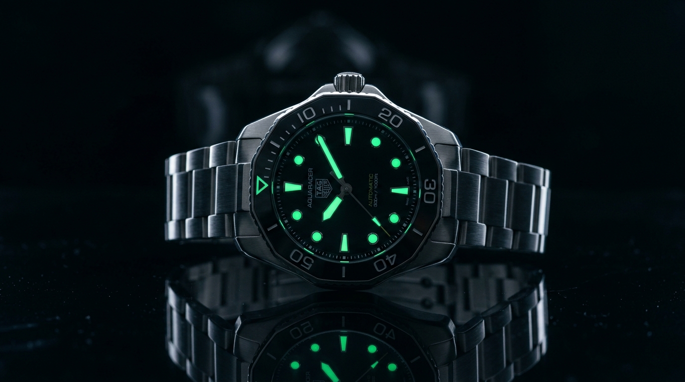 luxury mechanical watch detail