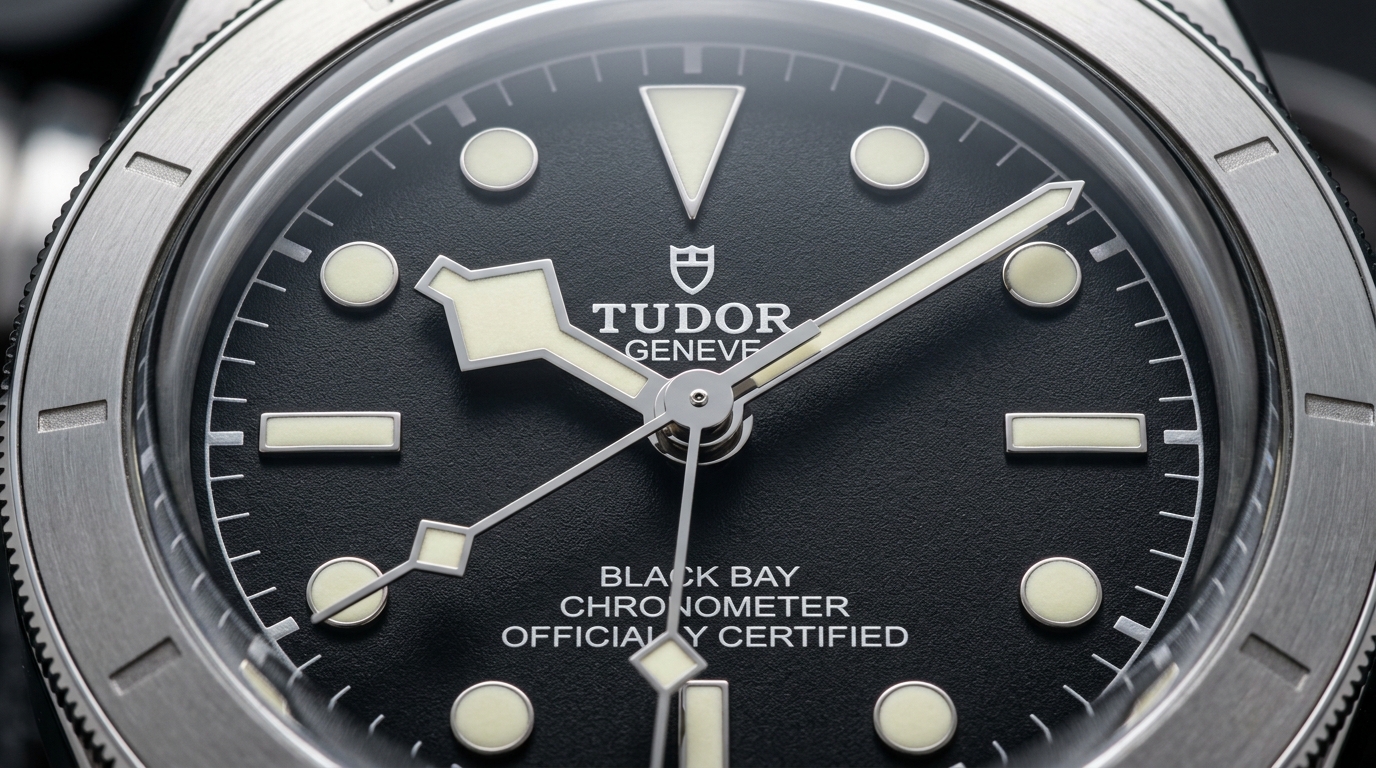 luxury mechanical watch detail