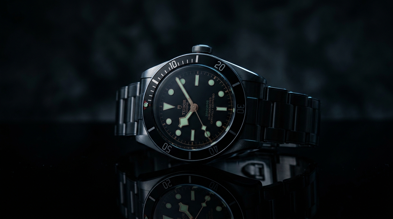 luxury mechanical watch detail