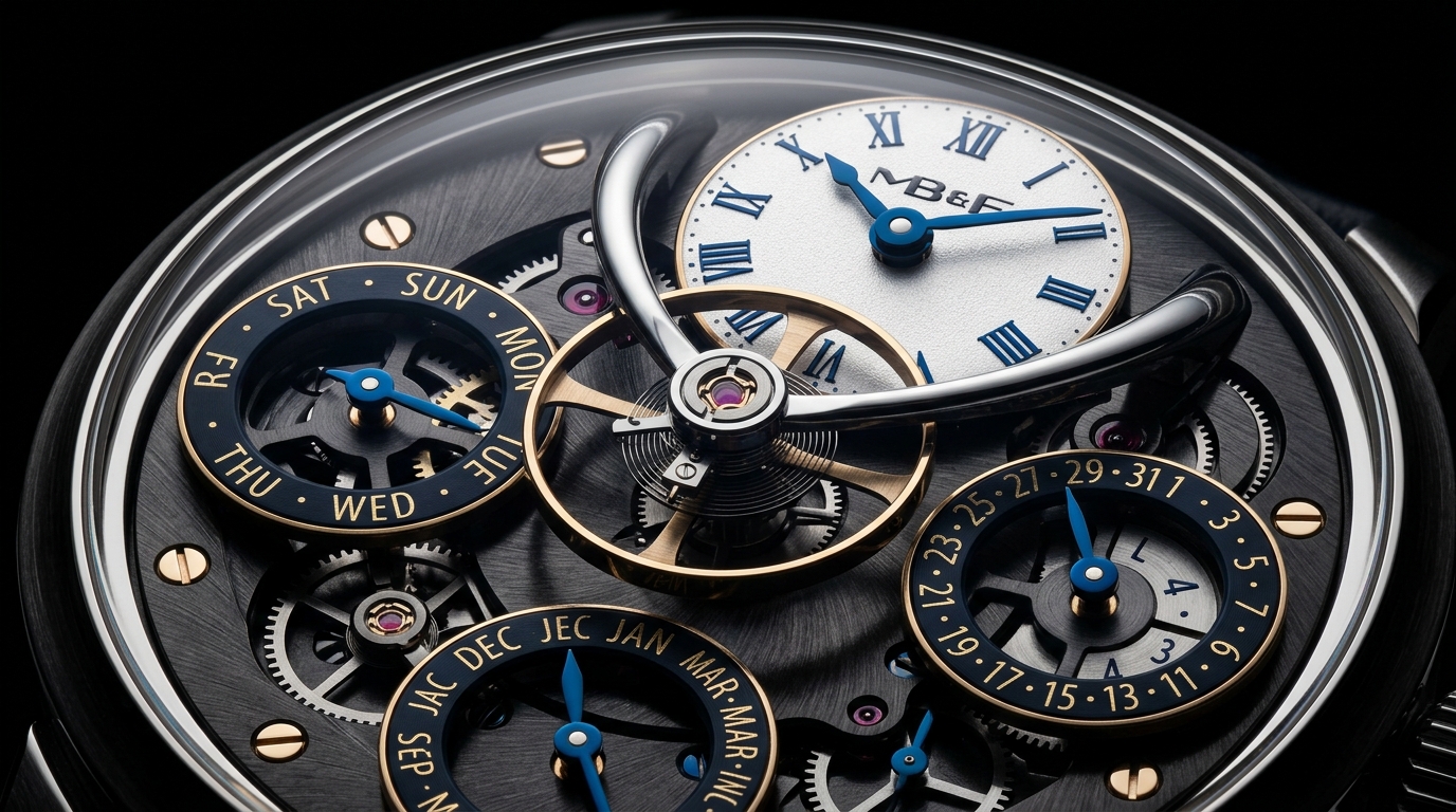 luxury mechanical watch detail
