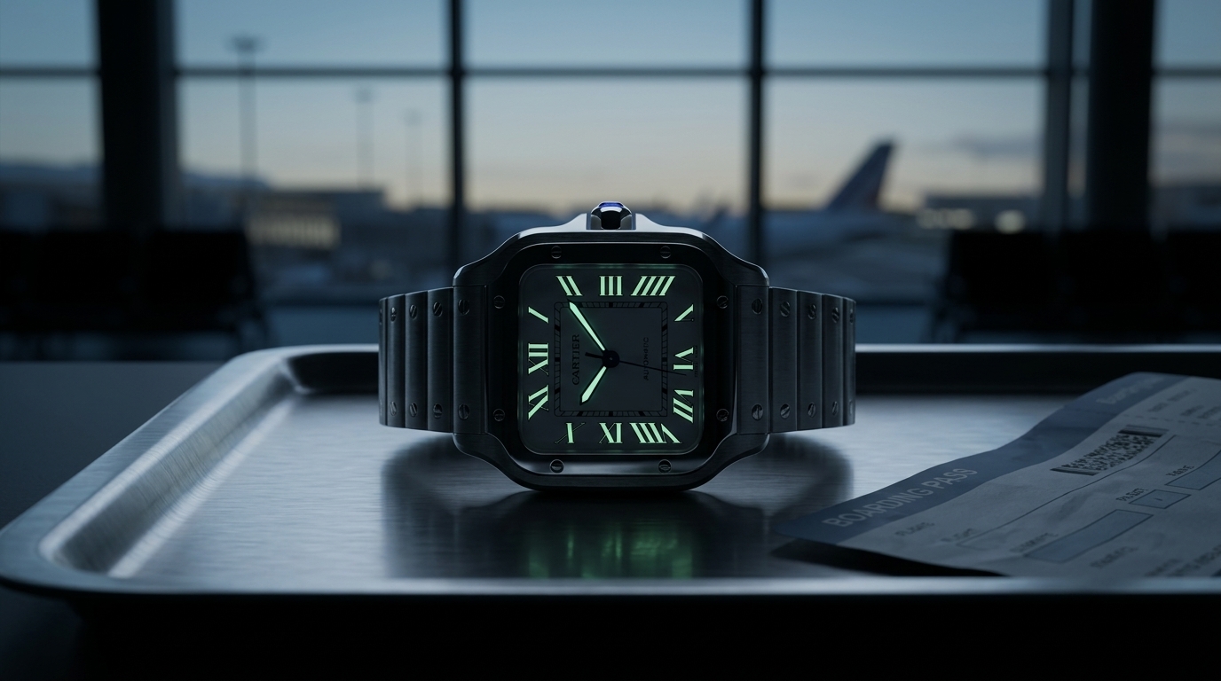 luxury mechanical watch detail