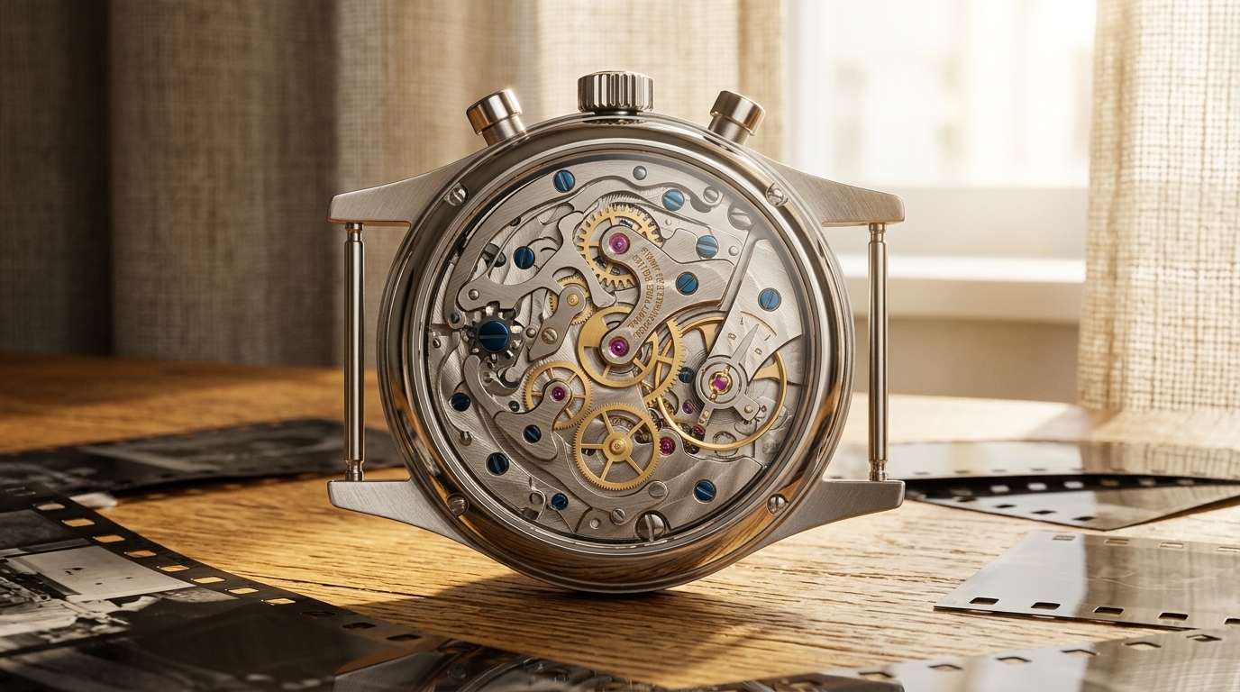 luxury mechanical watch detail