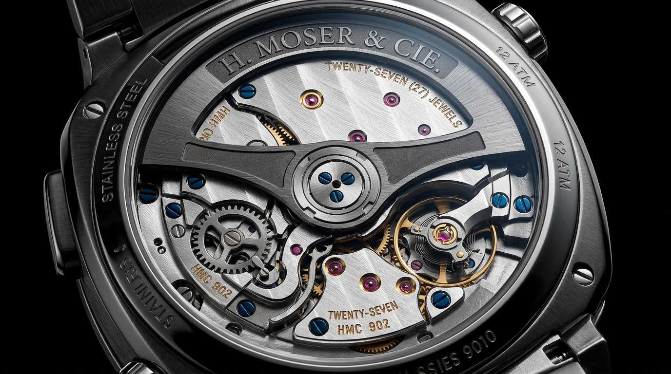 luxury mechanical watch detail