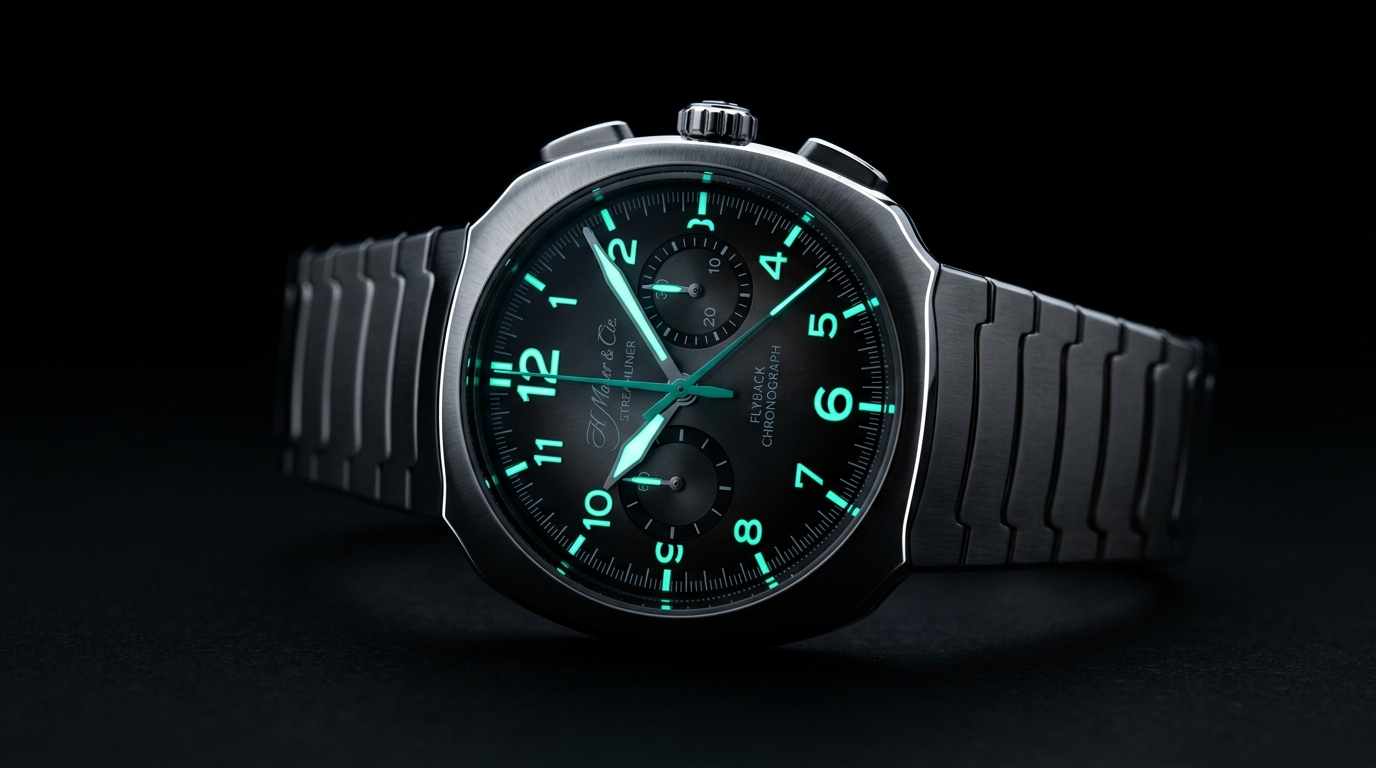 luxury mechanical watch detail