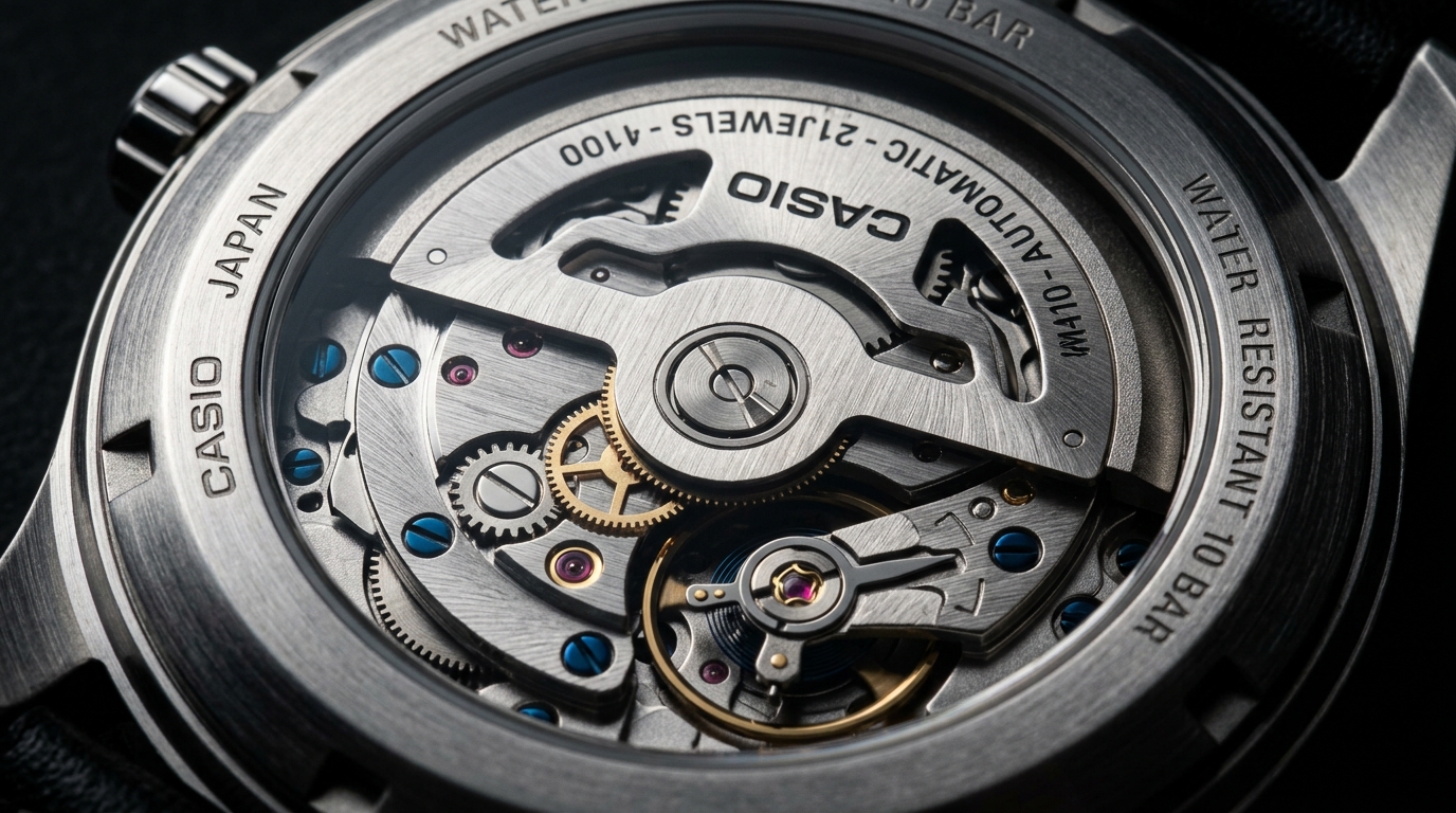 luxury mechanical watch detail