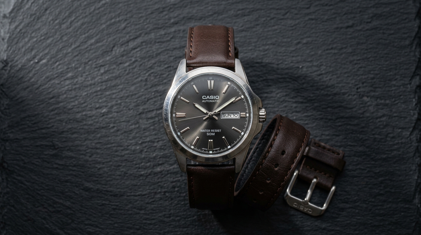 luxury mechanical watch detail