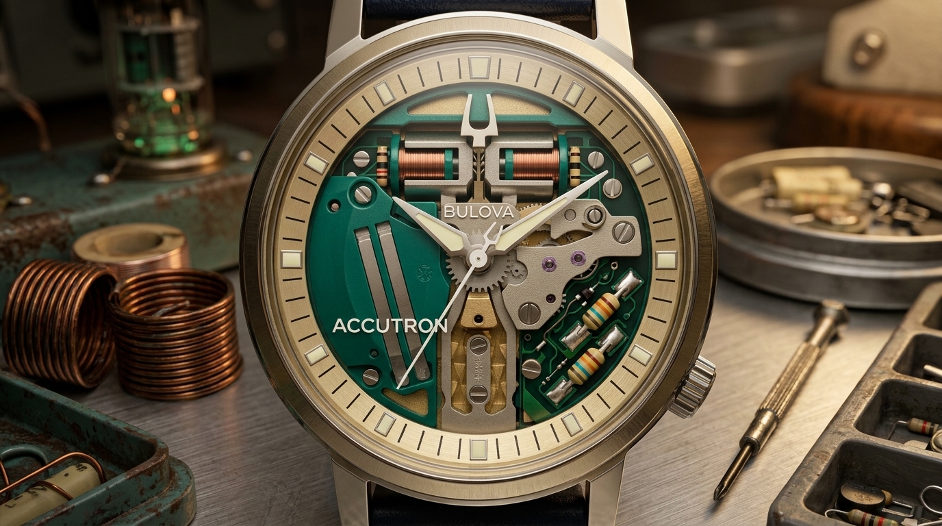 luxury mechanical watch detail
