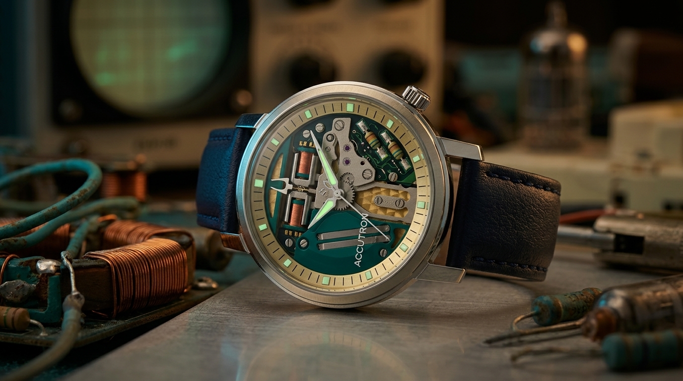 luxury mechanical watch detail
