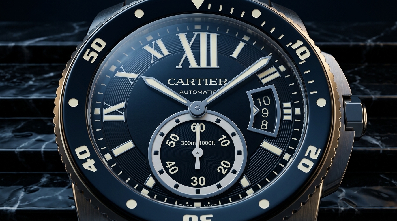 luxury mechanical watch detail