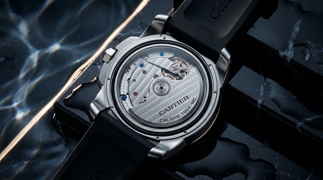 luxury mechanical watch detail