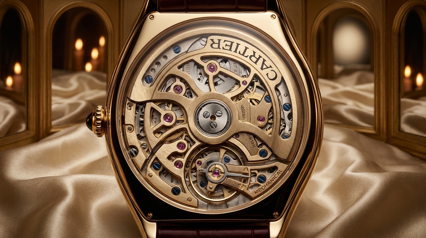 luxury mechanical watch detail