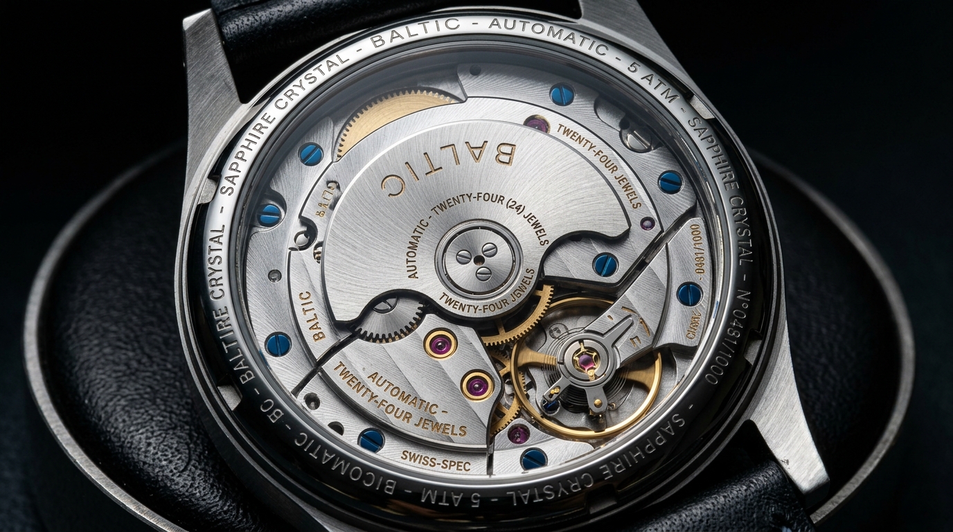 luxury mechanical watch detail
