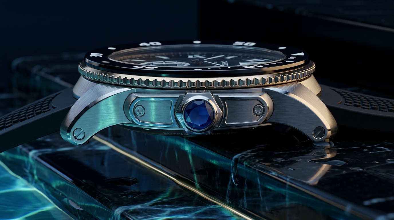 luxury mechanical watch detail