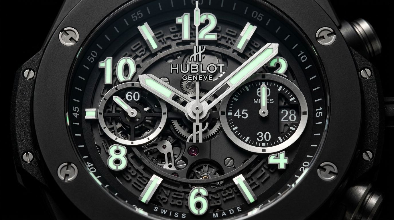 luxury mechanical watch detail