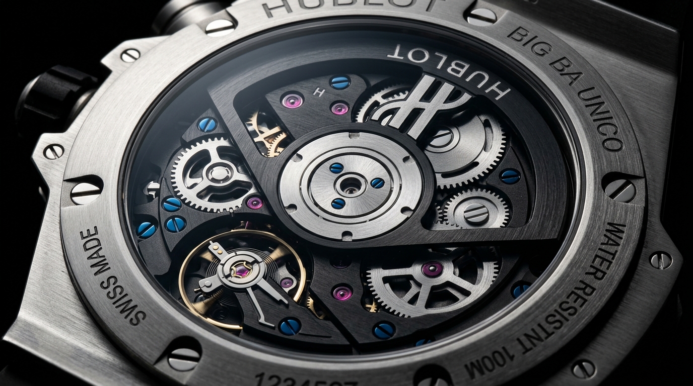 luxury mechanical watch detail