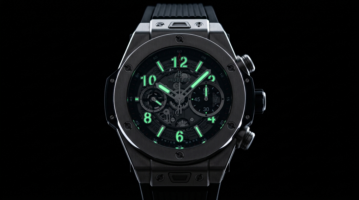 luxury mechanical watch detail