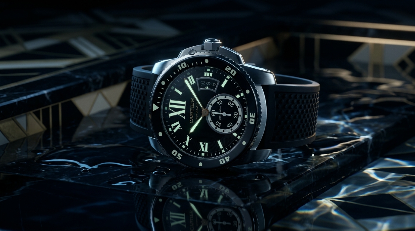 luxury mechanical watch detail