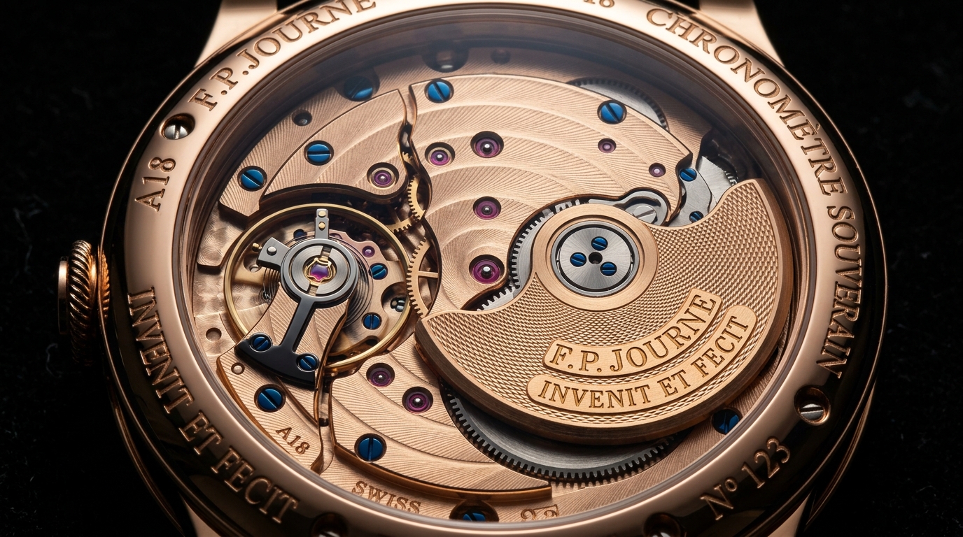 luxury mechanical watch detail