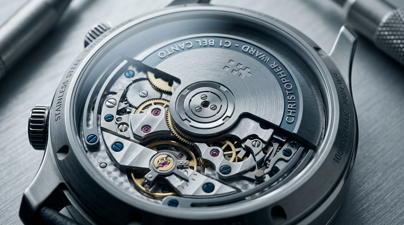 luxury mechanical watch detail