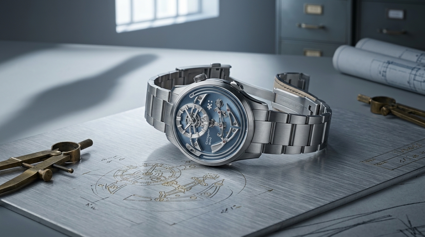 luxury mechanical watch detail