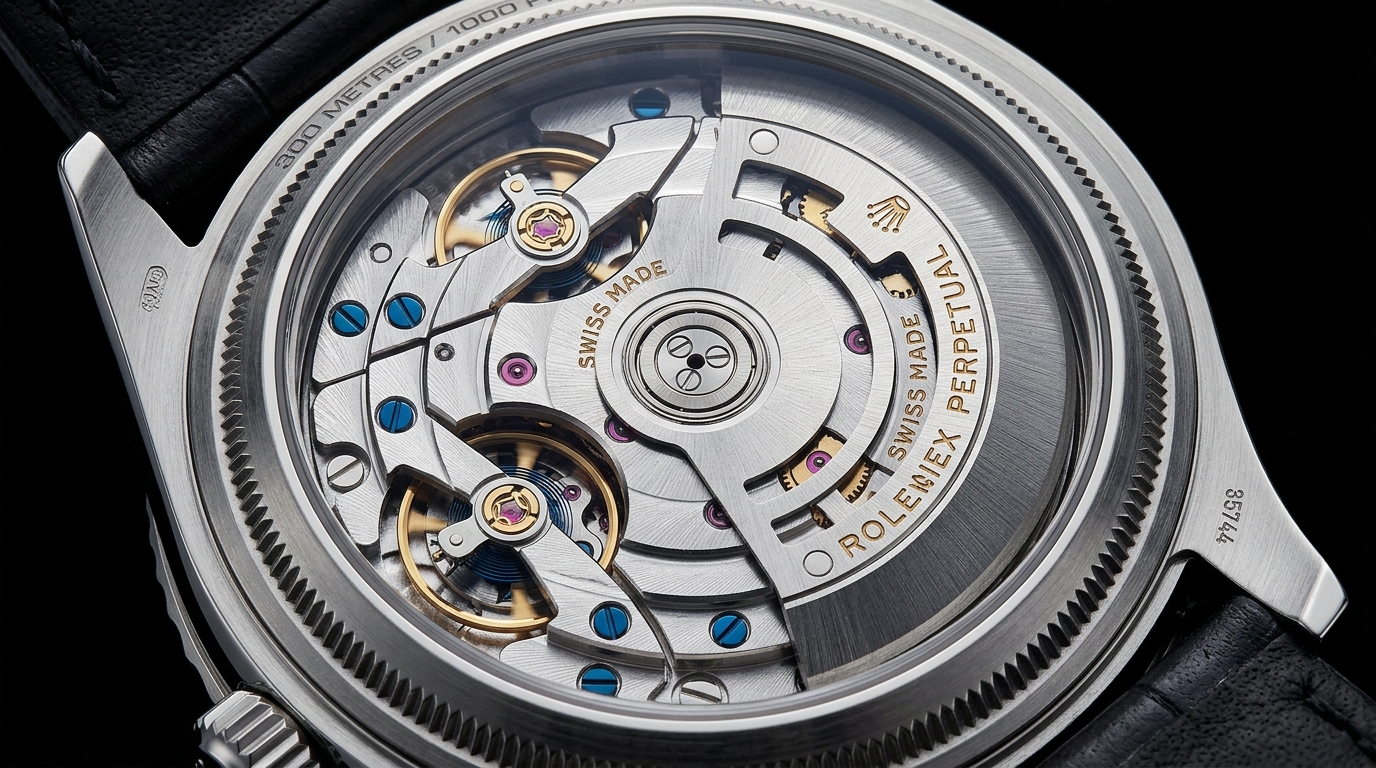 luxury mechanical watch detail