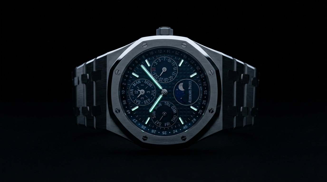 luxury mechanical watch detail