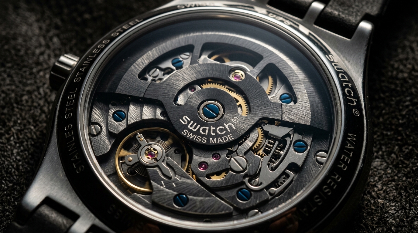 luxury mechanical watch detail