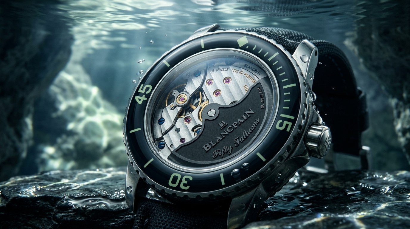 luxury mechanical watch detail