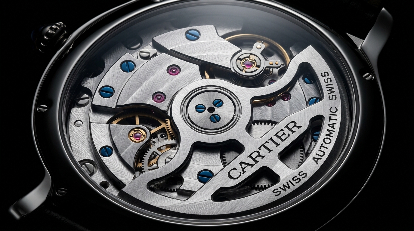 luxury mechanical watch detail