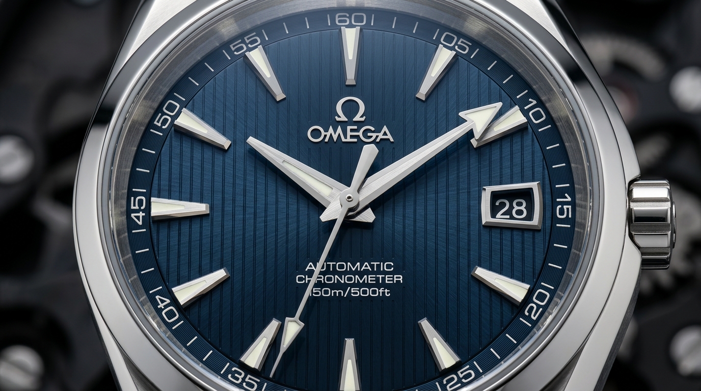 luxury mechanical watch detail