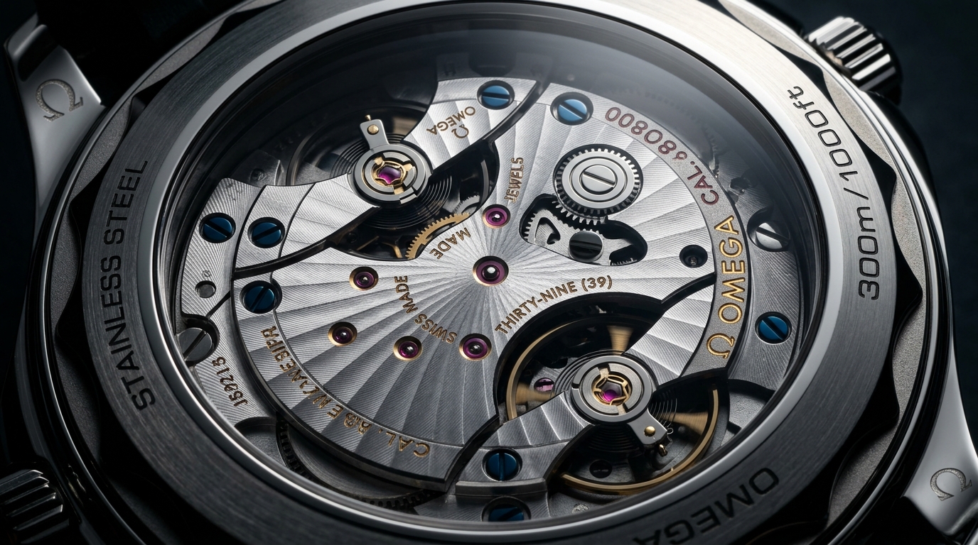 luxury mechanical watch detail