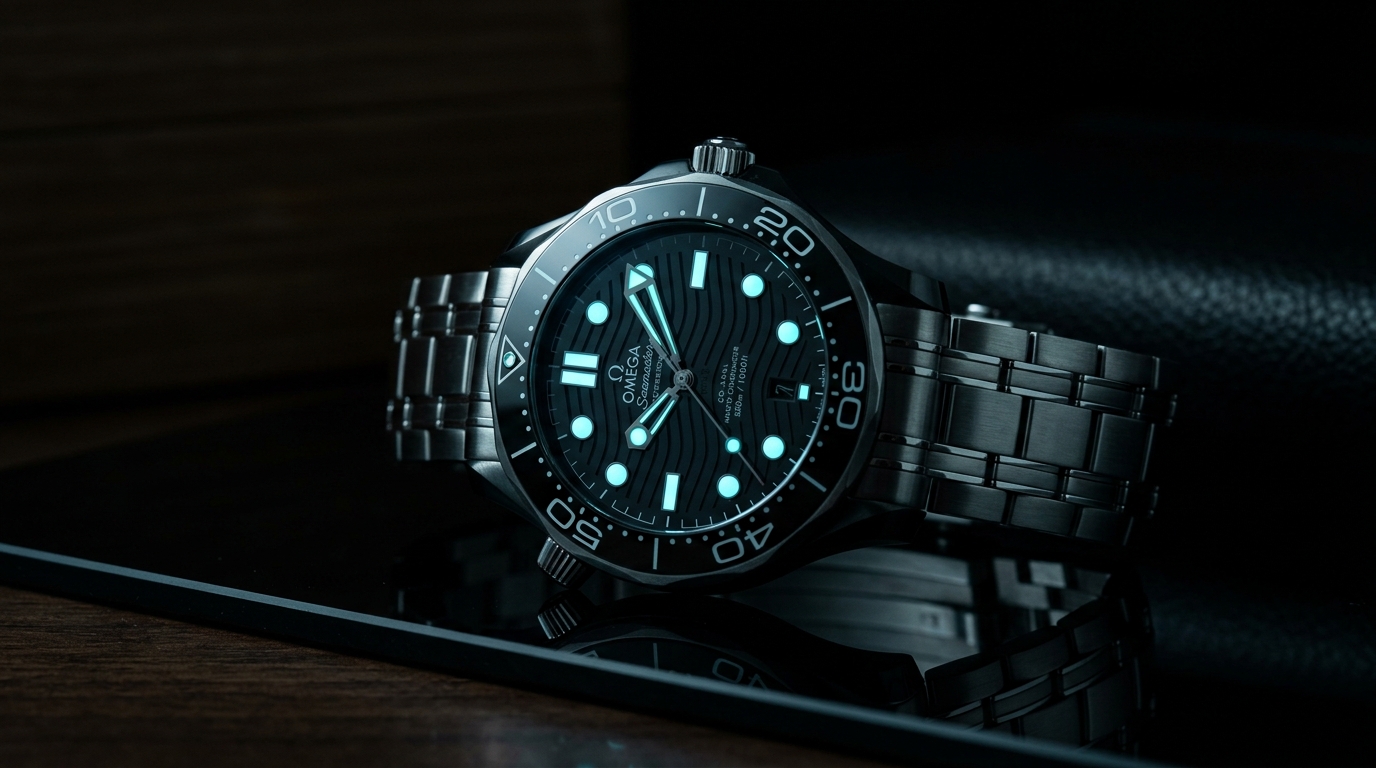 luxury mechanical watch detail