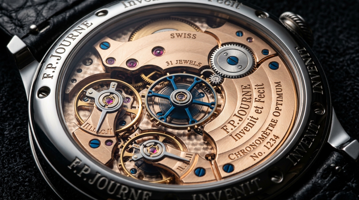 luxury mechanical watch detail